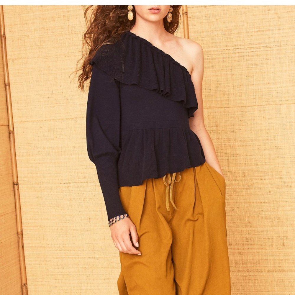 Ulla Johnson Navy One shoulder S